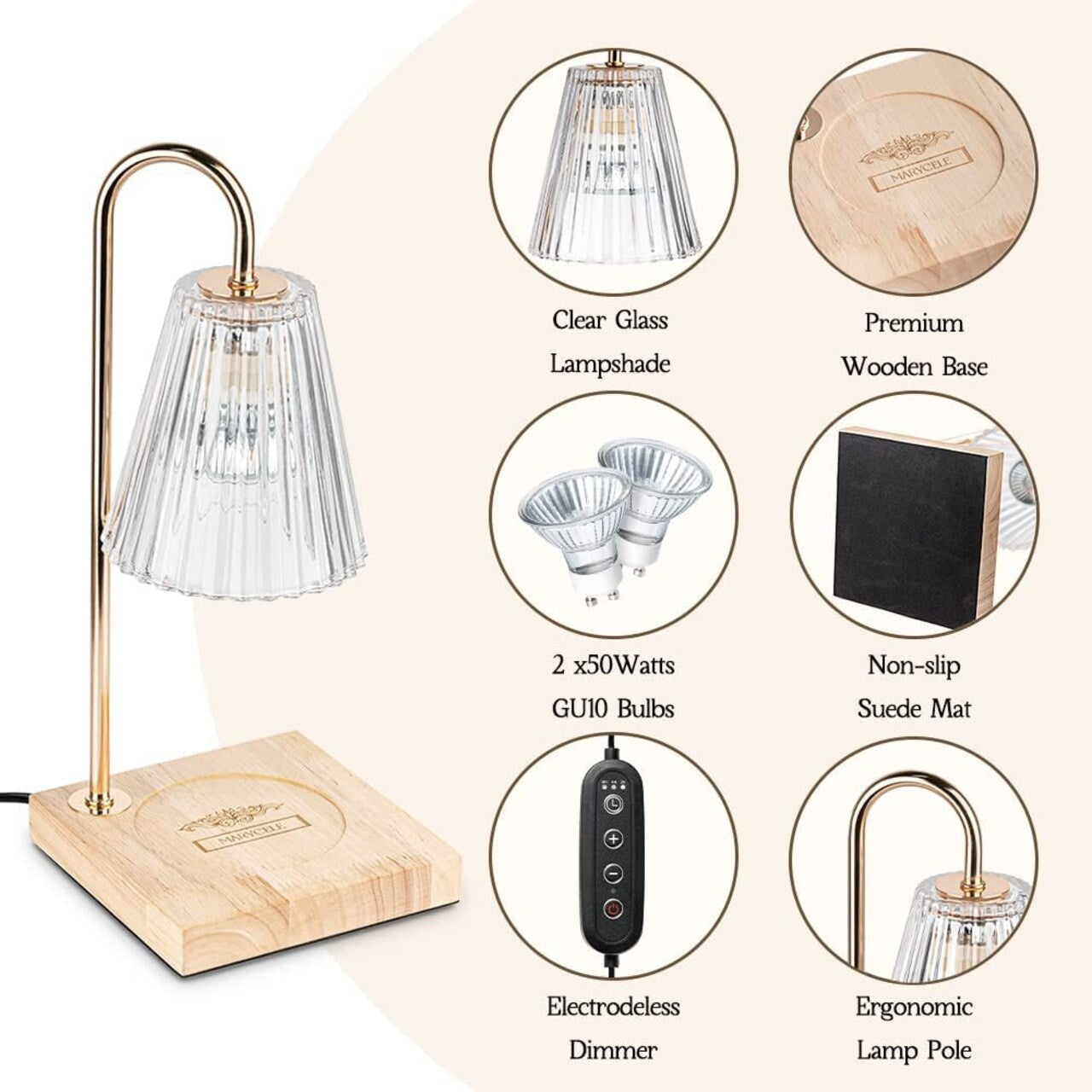 Clarity Oak Candle Warmer
