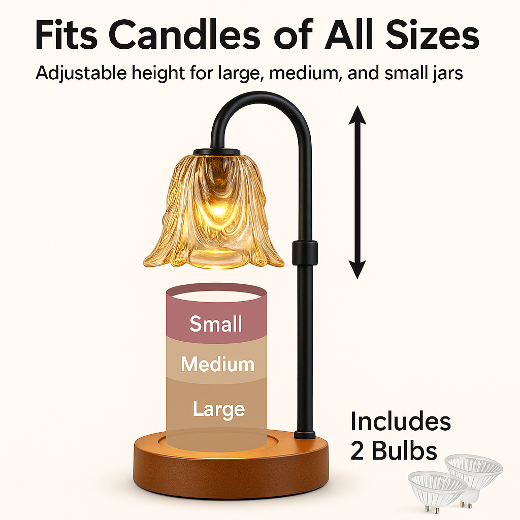 Golden Bloom Flameless Candle Warmer