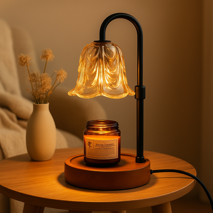 Golden Bloom Flameless Candle Warmer